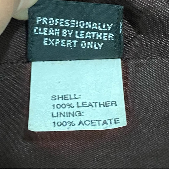 Vintage Ann Taylor Chocolate Brown Double Breasted 100% Leather Vest Petite S - Picture 13 of 13